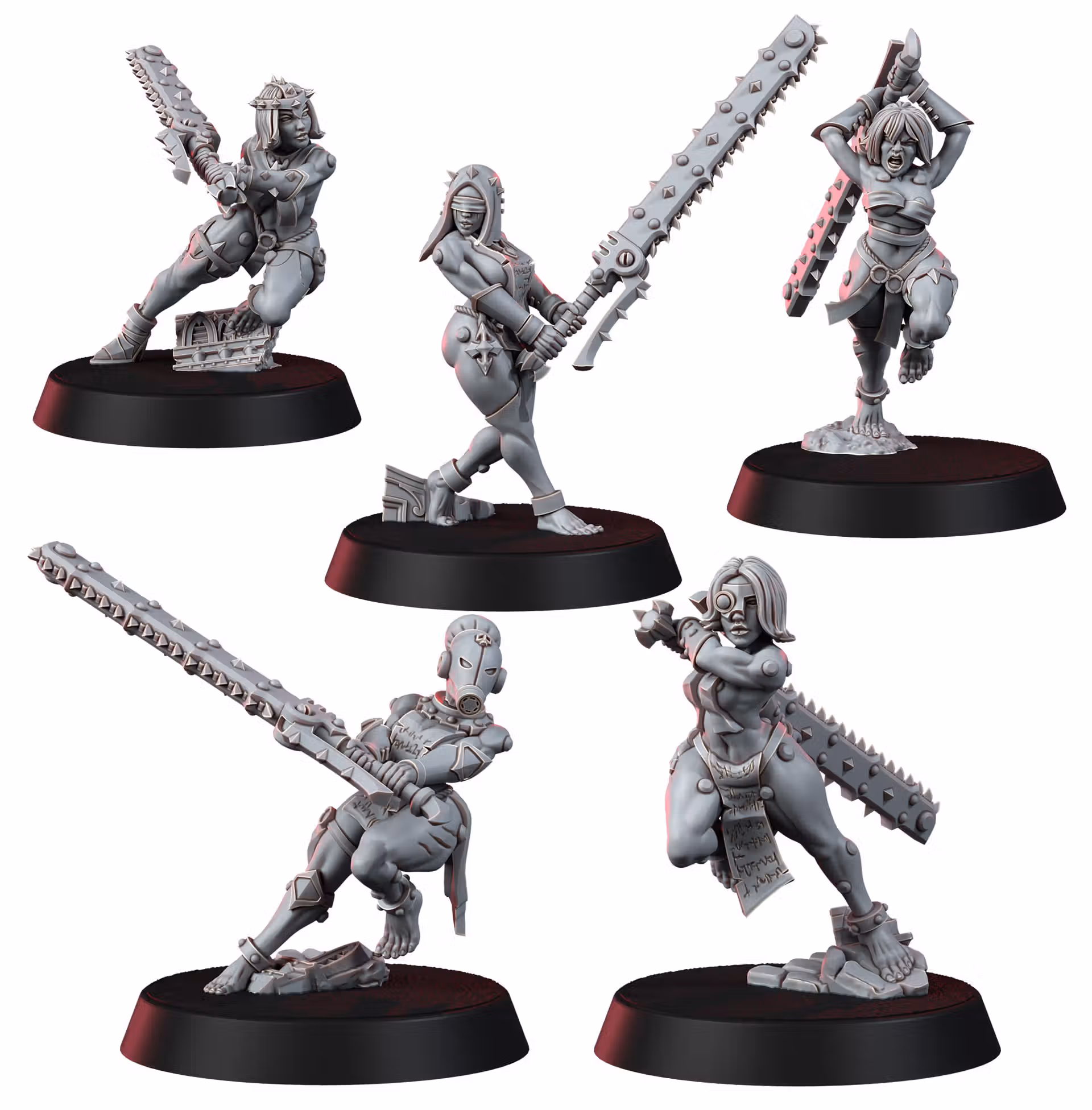 Sisters In Heresy Repentium Squad Miniature | 40k Fan Art by WargamesExclusive SFW 3d printed miniature,3d printed,miniature,sfw miniature,warhammer 40k,40k miniature,Sisters In Heresy Repentium Squad