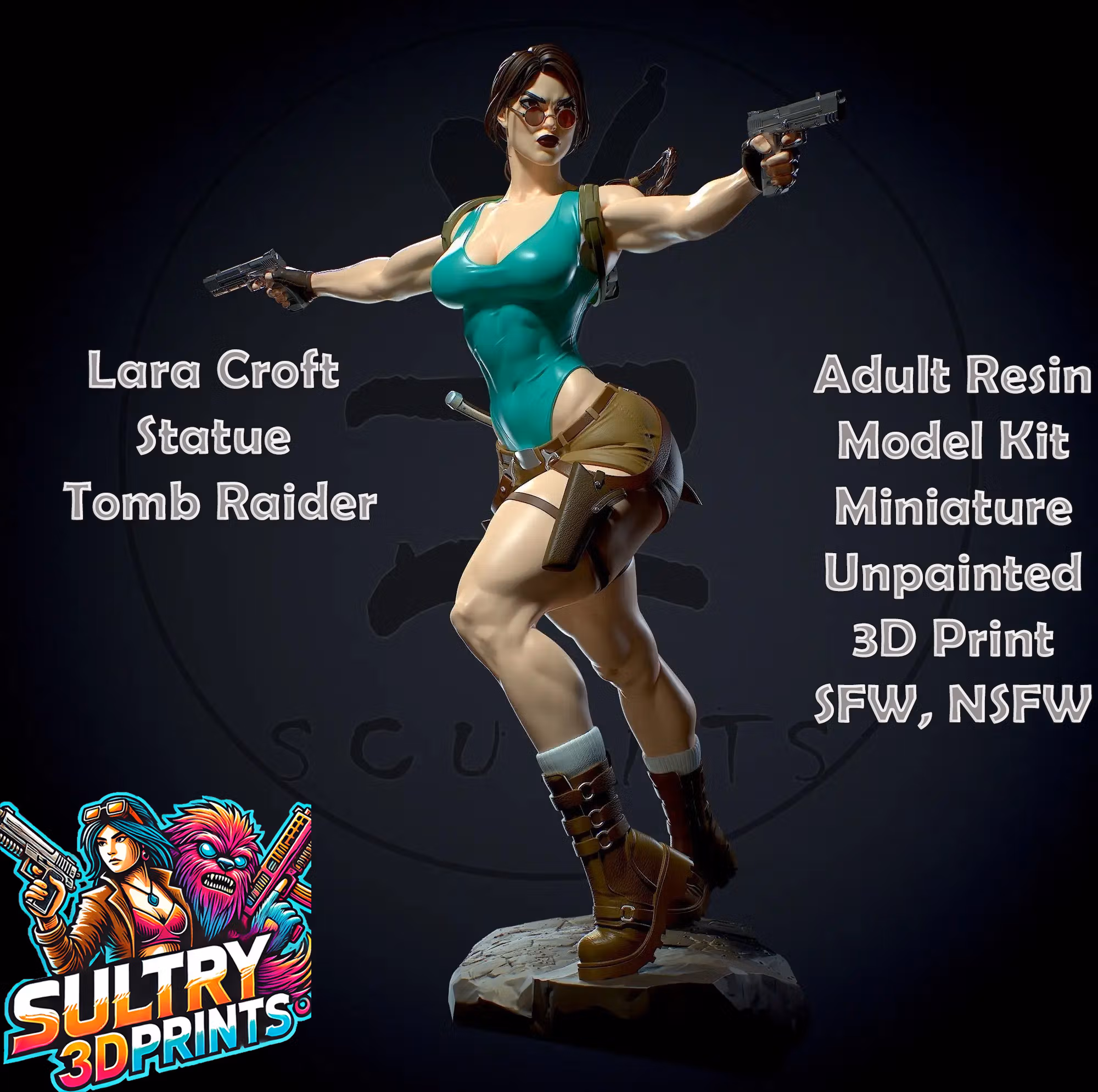 Statua Lara Croft | Tomb Raider Fan art di Yan-H SFW,NSFW 3d printed statue,3d printed,nsfw statue,3d printed figure,Lara Croft statue,Tomb Raider statue