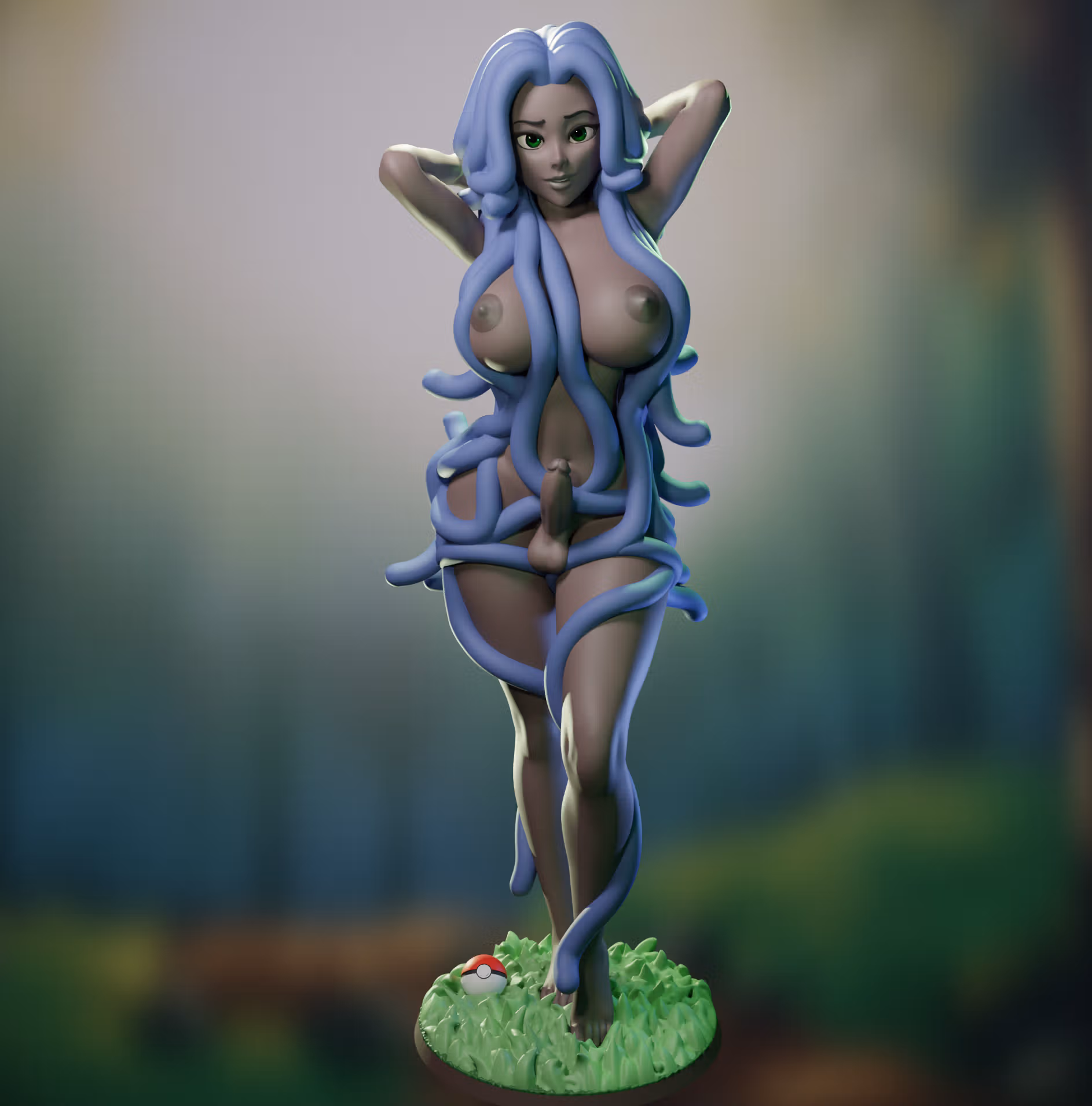 Statue Tangela | Pokemon Fan art par FunserviceSTL SFW,NSFW,Futa 3d printed statue,nsfw statue,Tangela statue,Pokemon statue,3d printed figure,3d printed,futa statue,futa figurines,futanari figurines,futanari statue