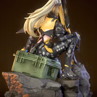 Figura Trigger | Zenless Zone Zero Fanart autorstwa Neko Figurines SFW 3d printed statue,Zenless Zone Zero,3d printed,Trigger Statue,3d printed figure