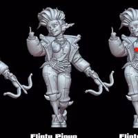 Flinty the Punk Goblin Miniature | DnD Fan Art by Gaz Minis SFW,NSFW 3d printed,miniature,dnd miniature,Flinty the Punk Goblin,3d printed miniature,nsfw miniature