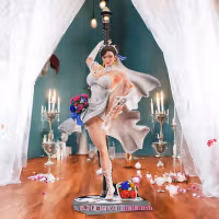 Chun-li Bride Statue | Street Fighter Fan Art by PEACHFIGURE SFW,NSFW 3d printed statue,3d printed,nsfw statue,3d printed figure,Chun-li Bride Statue,Street Fighter