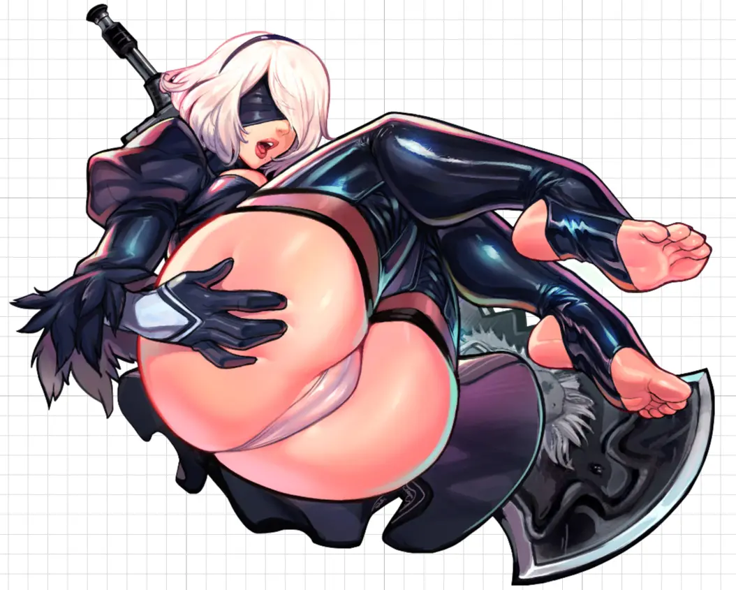 2B NieR Big Ass v2 Sticker | NieR: Automata Vinyl-Sticker SFW 2B sticker,sfw sticker,NieR: Automata stickers