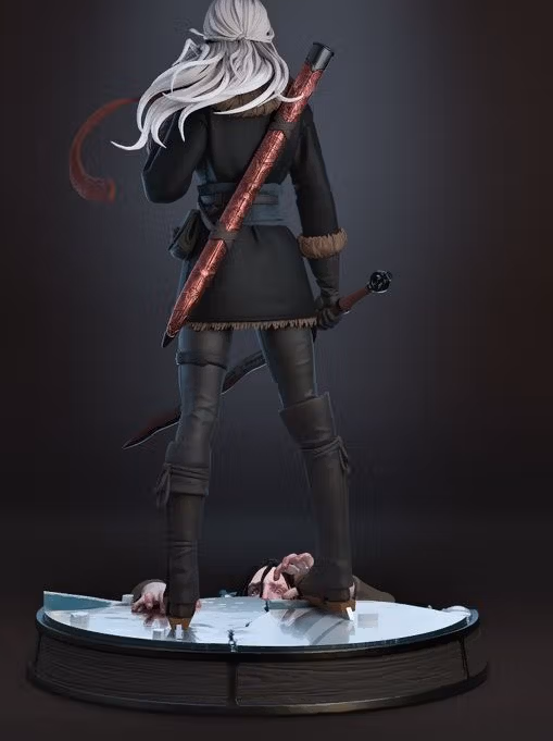 Figura Ciri | The Witcher Fanart autorstwa Bulkamancer SFW 3d printed statue,3d printed,Ciri Statue,3d printed figure,The Witcher Statue