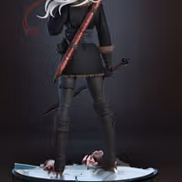 Figura Ciri | The Witcher Fanart autorstwa Bulkamancer SFW 3d printed statue,3d printed,Ciri Statue,3d printed figure,The Witcher Statue