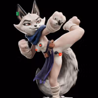 Zhen Statue | Kung Fu Panda Fan Art by Anyonensfw SFW,NSFW,Futa furry statue,3d printed,3d printed furry,3d printed nsfw,nsfw statue,Zhen Statue,Kung Fu Panda,futa statue,futa figurines,futanari figurines,futanari statue