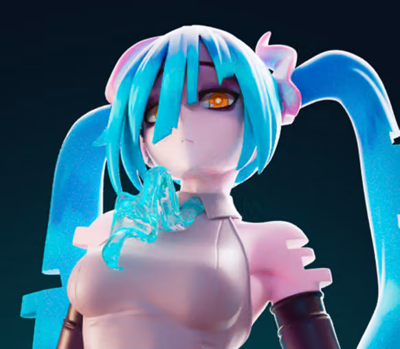Ghost Miku Statue | Vocaloid Fan Art by Officer Rhu SFW,NSFW,Futa 3d printed statue,3d printed,3d printed figure,Vocaloid Statue,Miku Statue,nsfw statue