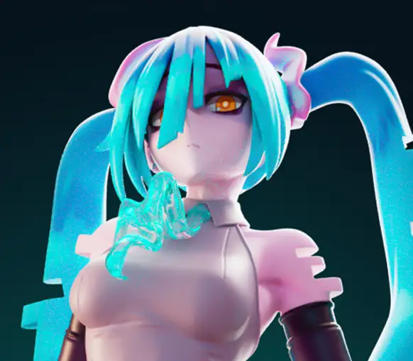 Ghost Miku Statue | Vocaloid Fan Art by Officer Rhu SFW,NSFW,Futa 3d printed statue,3d printed,3d printed figure,Vocaloid Statue,Miku Statue,nsfw statue