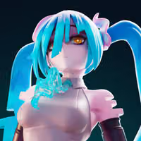 Ghost Miku Statue | Vocaloid Fan Art by Officer Rhu SFW,NSFW,Futa 3d printed statue,3d printed,3d printed figure,Vocaloid Statue,Miku Statue,nsfw statue