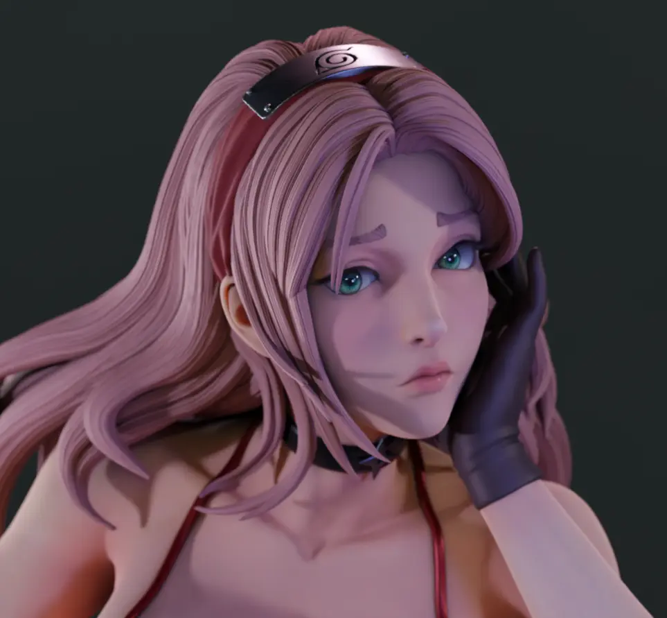 Sakura Haruno Statue | Naruto Fan Art by Momoji3d SFW,NSFW 3d printed,3d printed statue,nsfw statue,Sakura Haruno statue,Naruto statue