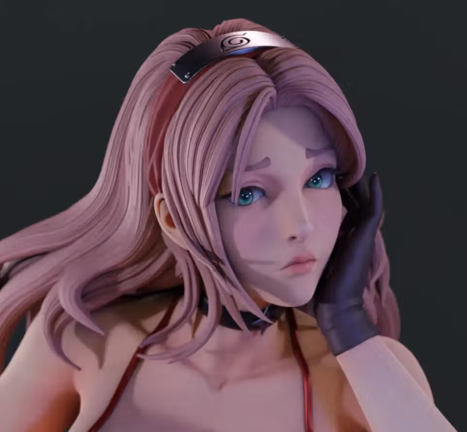 Sakura Haruno Statue | Naruto Fan Art by Momoji3d SFW,NSFW 3d printed,3d printed statue,nsfw statue,Sakura Haruno statue,Naruto statue