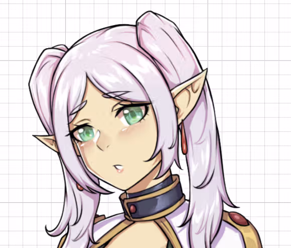 Frieren Stripgame V2 Sticker | Frieren: Beyond Journey's End Vinyl Sticker SFW,NSFW sfw sticker,Frieren Stripgame sticker,nsfw sticker,Frieren: Beyond Journey's stickers,anime girl sticker