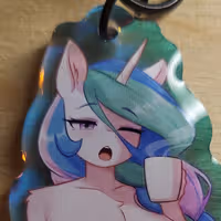 Princess Celestia Sleepy Furry Keychain | My Little Pony Acrylic Keychain NSFW My Little Pony,Princess Celestia Sleepy Keychain,furry keychain,nsfw keychain