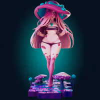 Mushroom Girl Statue | Monster Girl Fan Art by Officer Rhu SFW,NSFW,Futa 3d printed,Mushroom Girl statue,futa statue,Monster Girl statue,furry statue,nsfw statue,futa figurines,futanari figurines,futanari statue