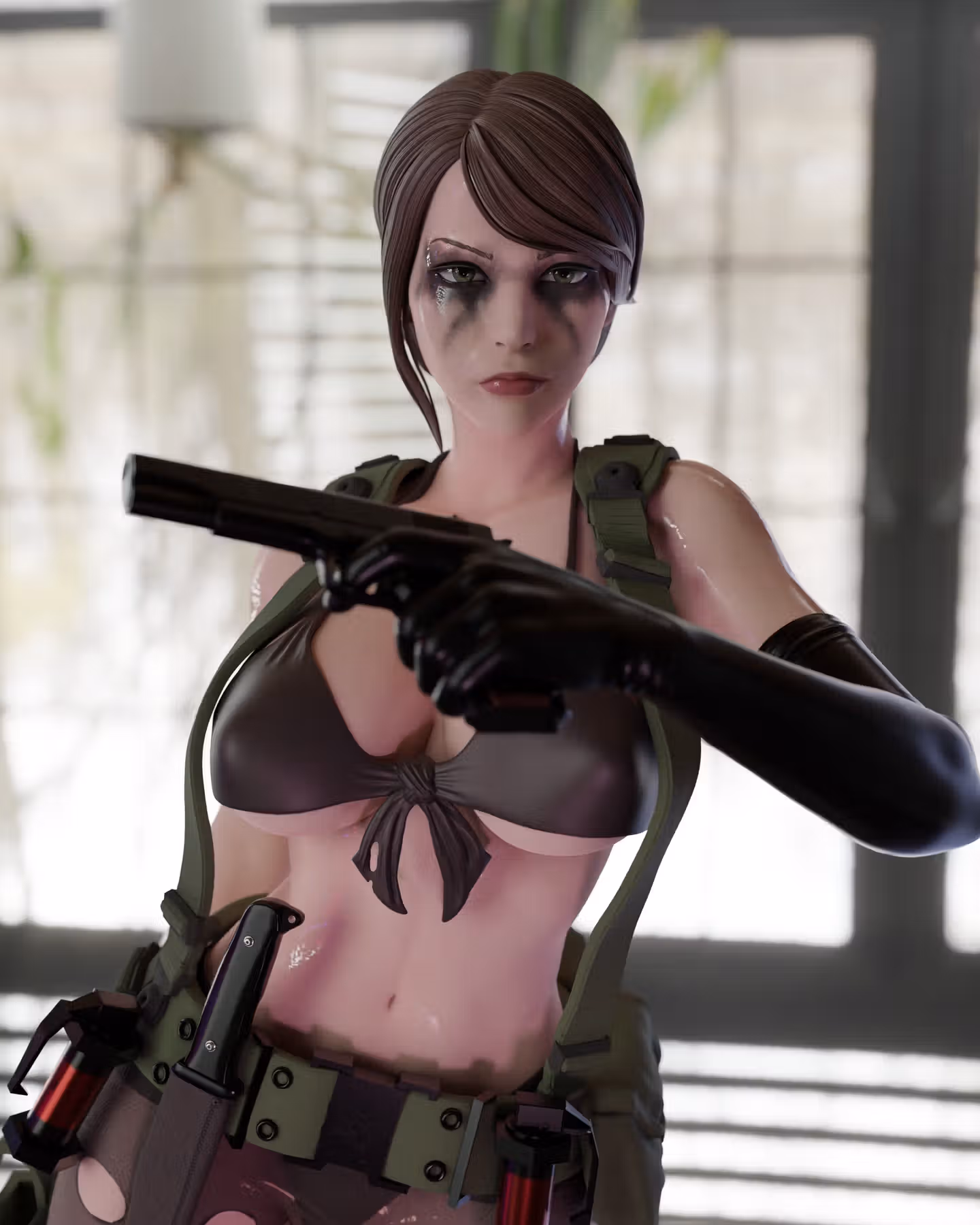 Queit Statue | Metal Gear Fan Art by Momoji3d SFW,NSFW 3d printed,3d printed statue,nsfw statue,Queit Statue,Metal Gear statue