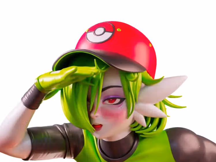 Gardevoir Baseball Statue | Pokemon Fan Art by Officer Rhu SFW,NSFW,Futa 3d printed statue,3d printed,nsfw statue,futa statue,Gardevoir Baseball Statue,Pokemon Statue,futa figurines,futanari figurines,futanari statue