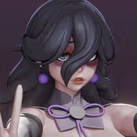 Hex Maniac Statue | Pokemon Art by Rushzilla SFW,NSFW 3d printed statue,3d printed,3d printed figure,Hex Maniac Statue,Pokemon Statue,nsfw statue