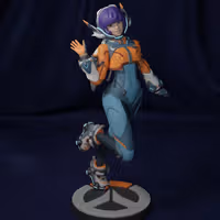 Juno Statue | Overwatch Fanart von FunserviceSTL SFW,NSFW,Futa 3d printed statue,nsfw statue,Juno statue,Overwatch statue,3d printed figure,3d printed,futa statue,futa figurines,futanari figurines,futanari statue