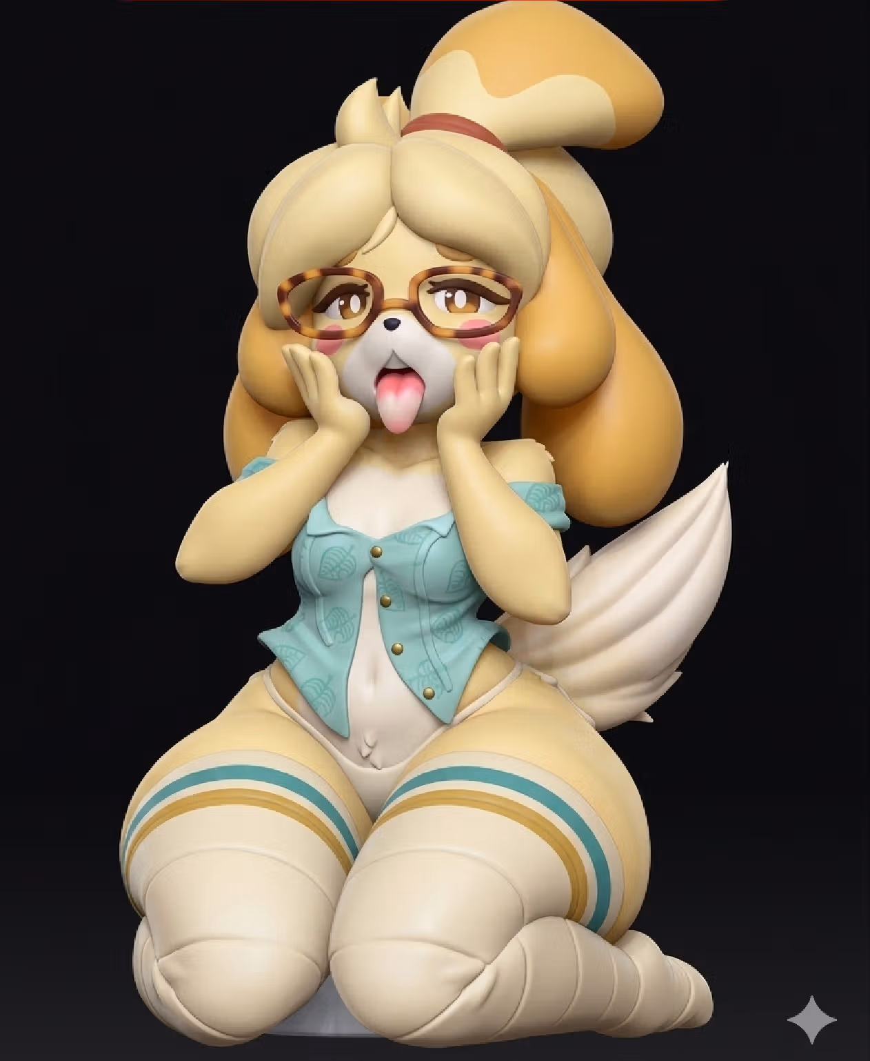 Isabelle Statue | Animal Crossing Fan Art by Freyas Fantasys SFW,NSFW,Futa 3d printed statue,3d printed,3d printed figure,Isabelle Statue,Animal Crossing Statue,nsfw statue,futa figurines,futanari figurines,futanari statue,futa statue,furry statue