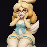 Isabelle Statue | Animal Crossing Fan Art by Freyas Fantasys SFW,NSFW,Futa 3d printed statue,3d printed,3d printed figure,Isabelle Statue,Animal Crossing Statue,nsfw statue,futa figurines,futanari figurines,futanari statue,futa statue,furry statue
