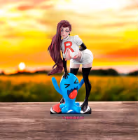 Jessie Statue | Pokemon Fan Art by PEACHFIGURE SFW,NSFW 3d printed statue,3d printed,nsfw statue,3d printed figure,Jessie statue,Pokemon statue