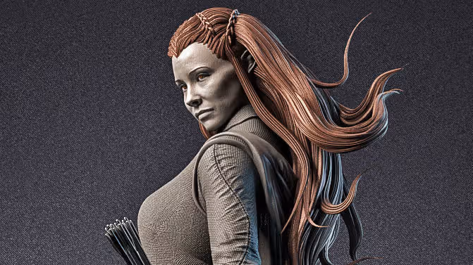 Tauriel Statue | The Hobbit Fan Art by VX-Labs SFW,NSFW 3d printed statue,3d printed,nsfw statue,3d printed figure,Tauriel Statue,The Hobbit Statue