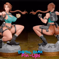 Figura Lara Croft | Tomb Raider Fanart autorstwa Digital Dark SFW,NSFW,Futa 3d printed statue,3d printed,Lara Croft statue,nsfw statue,futa statue,3d printed figure,tomb raider,futa figurines,futanari figurines,futanari statue
