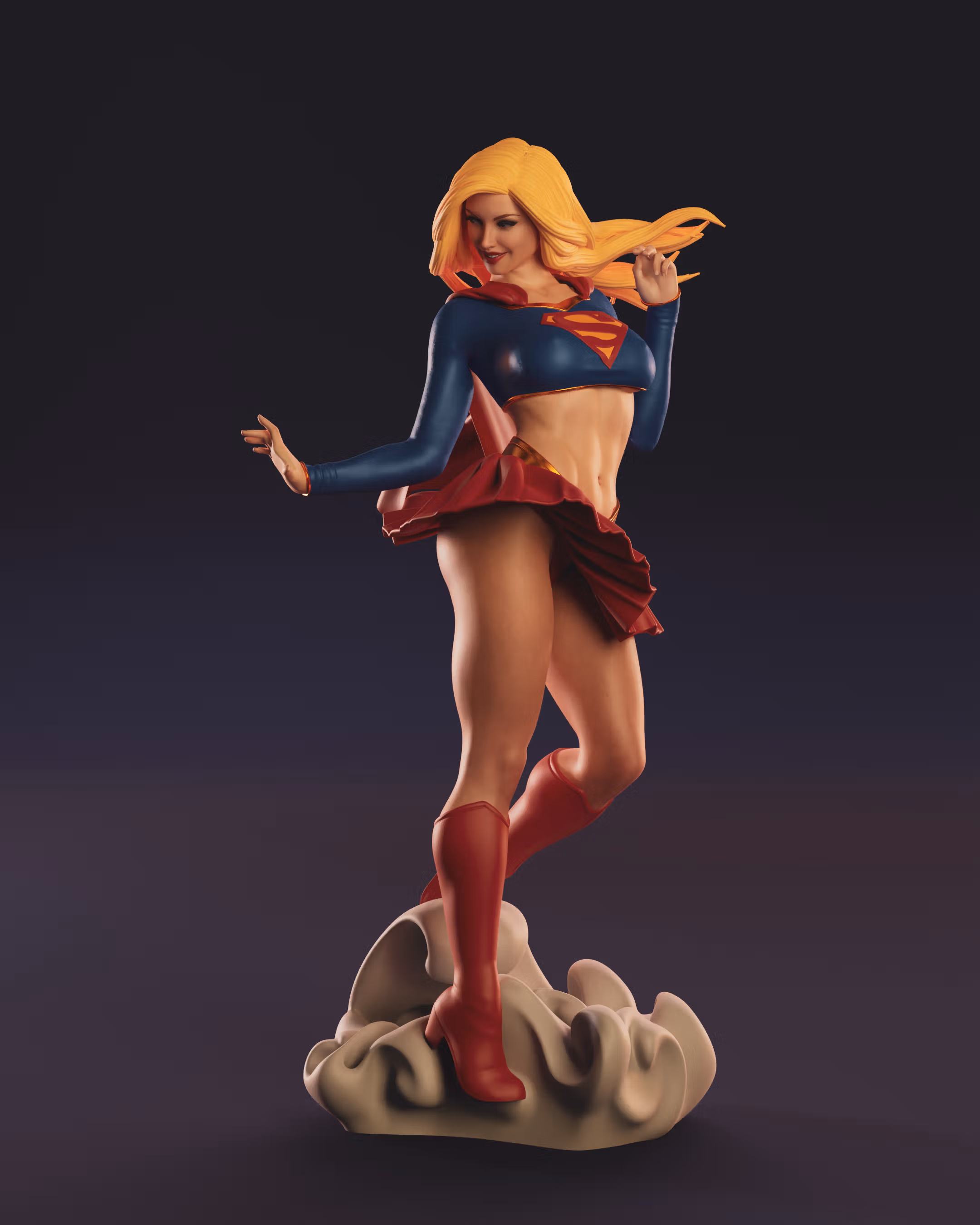Statua Supergirl | DC Fan art di Abe3D SFW,NSFW 3d printed statue,supergirl statue,dc statue,3d printed figure,3d printed,nsfw statue