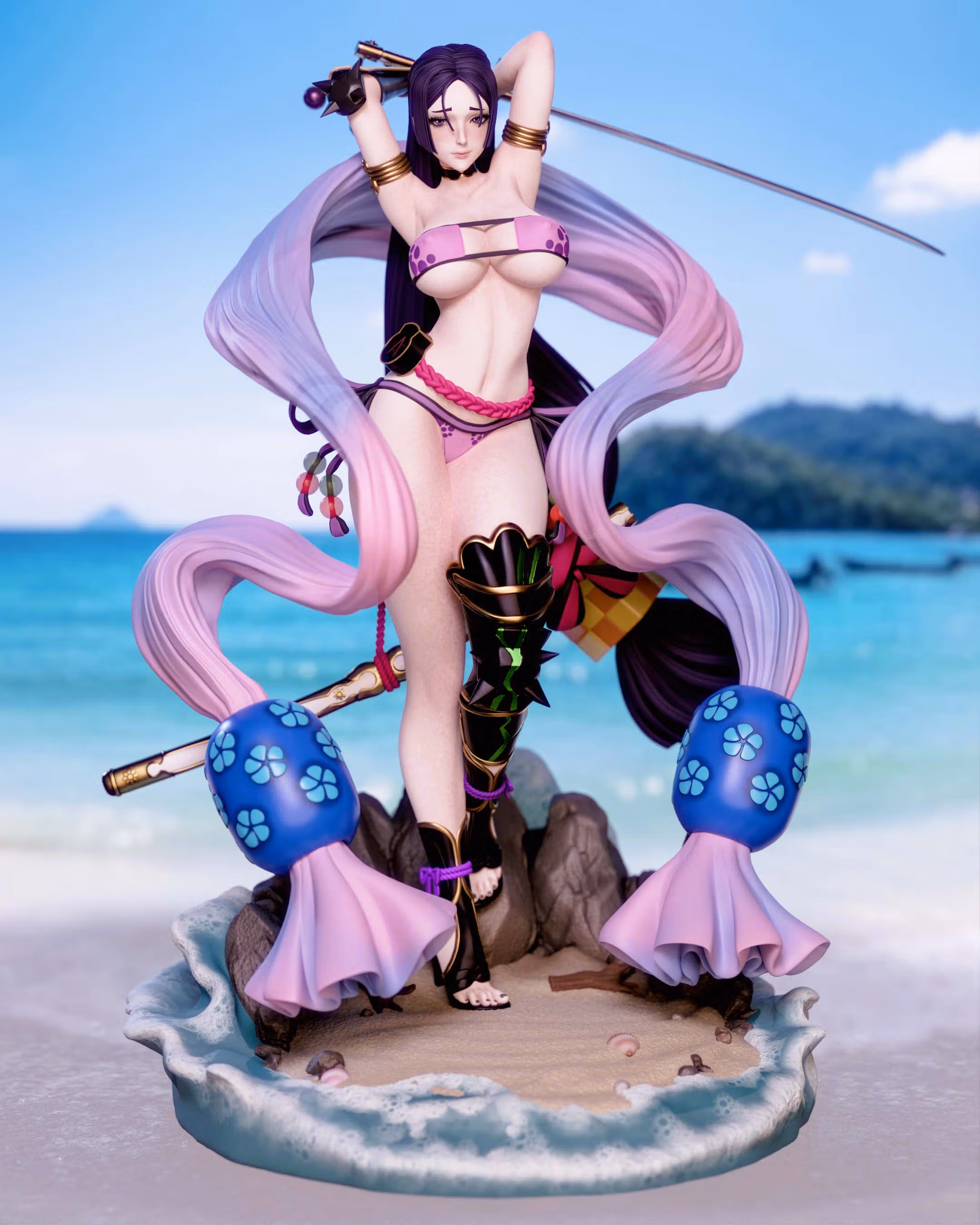 Estatua Minamoto no Raykou | Fate Grand Order Fan art por Momoji3d SFW,NSFW 3d printed,3d printed statue,nsfw statue,Minamoto no Raykou statue,Fate Grand Order statue