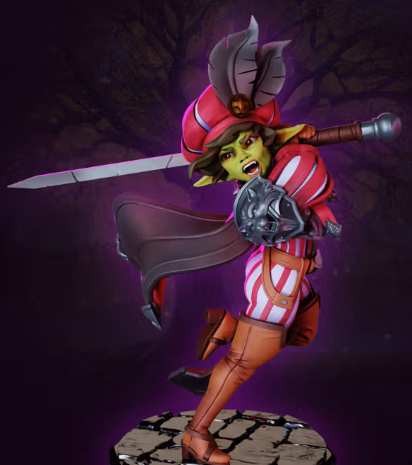 Goblin Squire Pear Miniature | DnD Fan Art by Gaz Minis SFW,NSFW 3d printed,miniature,dnd miniature,Goblin Squire Pear,3d printed miniature,nsfw miniature