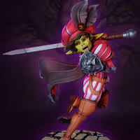 Goblin Squire Pear Miniature | DnD Fan Art by Gaz Minis SFW,NSFW 3d printed,miniature,dnd miniature,Goblin Squire Pear,3d printed miniature,nsfw miniature