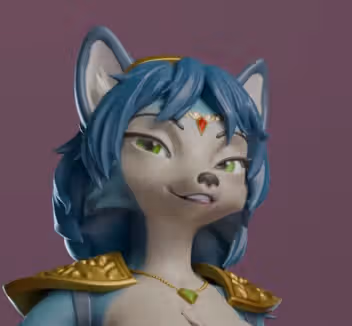 Krystal Furry Statue | StarFox Fan Art by NaughtyVault NSFW 3d printed,3d printed statue,StarFox Statue ,Krystal statue,nsfw statue,furry statue
