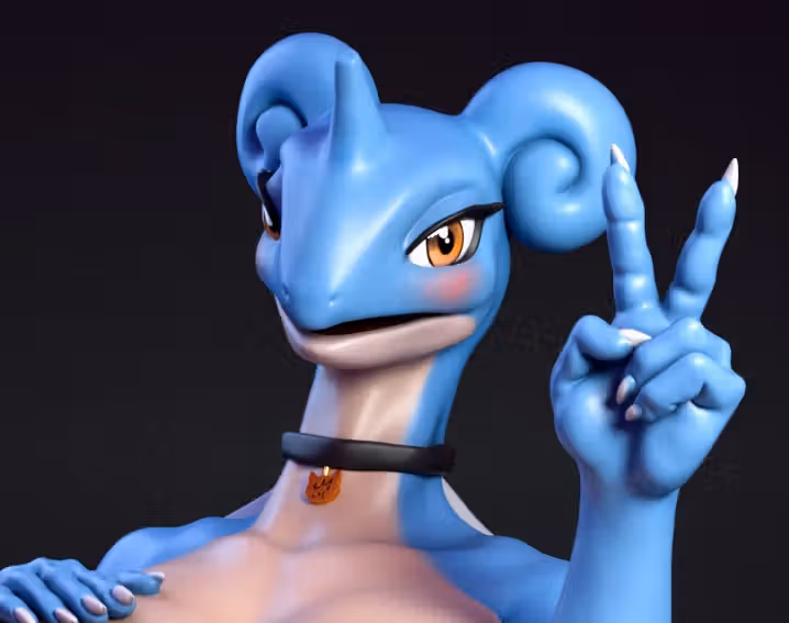 Nessy Mommy Furry Statue | Pokemon Fan Art by mowmaw NSFW,Futa 3d printed,Nessy Mommy statue,futa statue,Pokémon statue,furry statue,nsfw statue,futa figurines,futanari figurines,futanari statue
