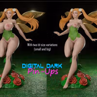Flying Fairy Statue | Original Fan Art by Digital Dark NSFW,Futa 3d printed statue,3d printed,nsfw statue,futa statue,Flying Fairy Statue,futa figurines,futanari figurines,futanari statue