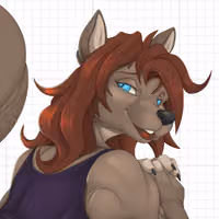 Wolf Beach Girl Furry Sticker | Original Vinyl Sticker SFW,NSFW,Futa furry sticker,nsfw sticker,futanari sticker,Wolf Beach sticker,original sticker,futa sticker
