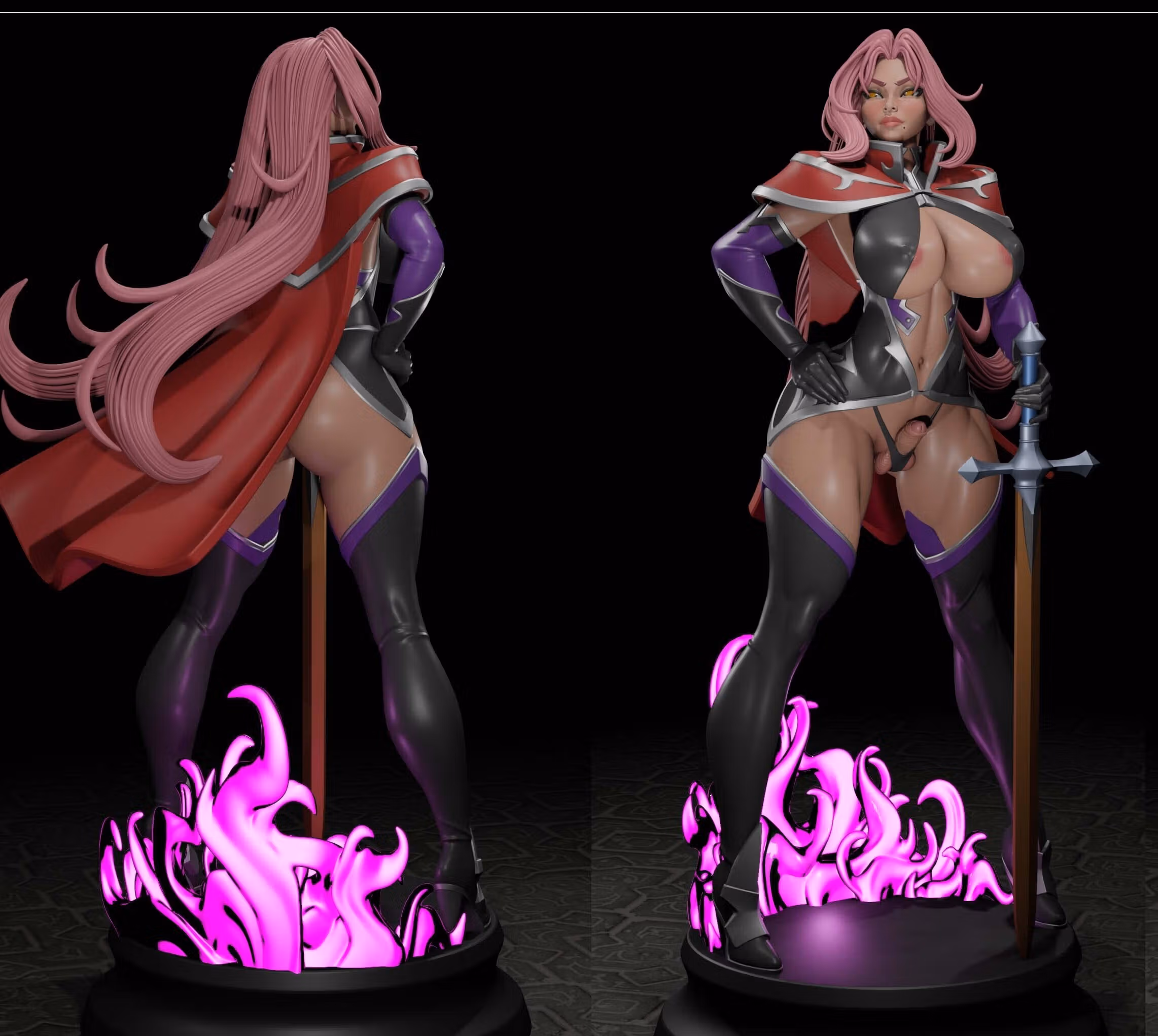 Estatua Hell Knight Ingrid | Taimanin Fan Art por Digital Dark SFW,NSFW,Futa 3d printed statue,3d printed,nsfw statue,futa statue,futa figurines,futanari figurines,futanari statue,Taimanin Murasaki statue,3d printed figure,Hell Knight Ingrid Statue