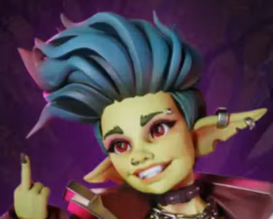 Flinty the Punk Goblin Miniature | DnD Fan Art by Gaz Minis SFW,NSFW 3d printed,miniature,dnd miniature,Flinty the Punk Goblin,3d printed miniature,nsfw miniature