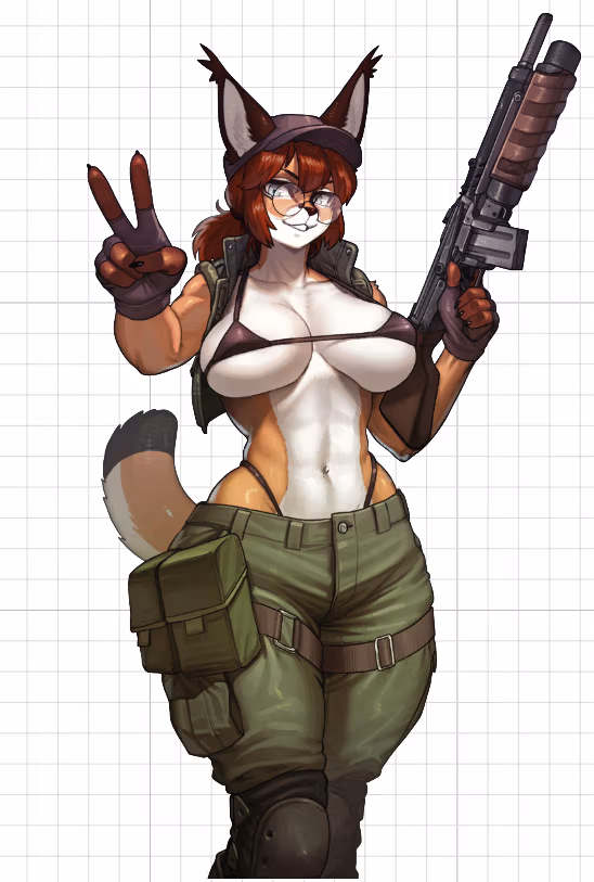 Fio Furry Girl Sticker | Metal Slug Vinyl Sticker SFW furry sticker,sfw sticker,stickers,fio furry,metal slug
