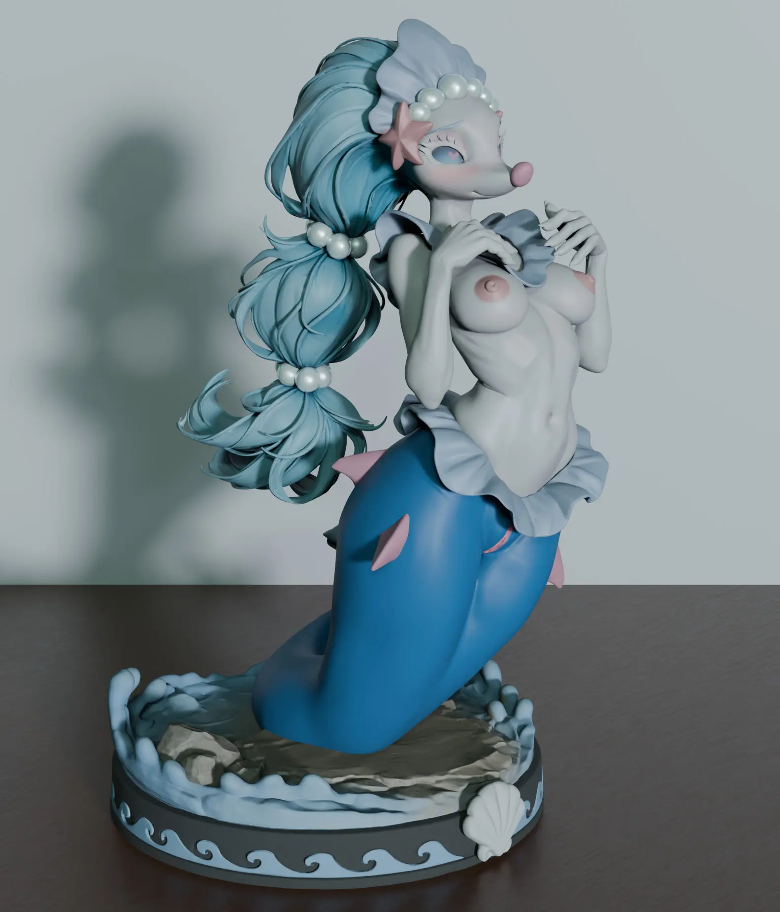 Primarina Statue | Pokemon Fan Art by SpiderFlameFigures NSFW 3d printed statue,3d printed,nsfw statue,3d printed figure,Primarina statue,Pokemon statue,furry statue