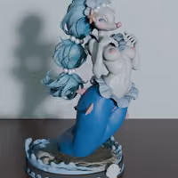 Primarina Statue | Pokemon Fan Art by SpiderFlameFigures NSFW 3d printed statue,3d printed,nsfw statue,3d printed figure,Primarina statue,Pokemon statue,furry statue