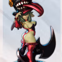 Mimic Tophat Goblin Kimzee and Trench Miniature | DnD Fan Art by Gaz Minis SFW,NSFW 3d printed,miniature,dnd miniature,Mimic Tophat Goblin Kimzee,3d printed miniature,nsfw miniature
