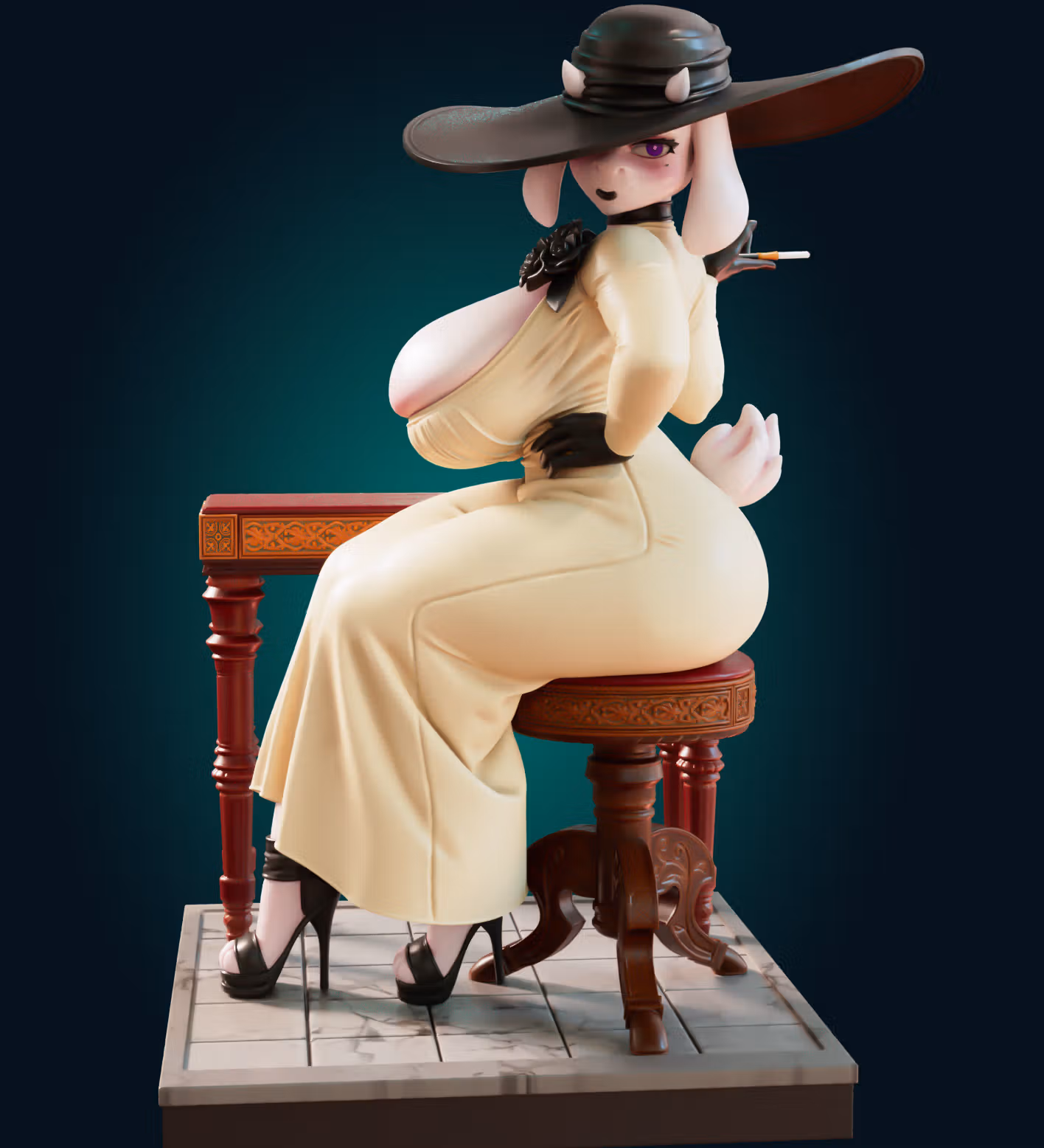 Estatua Toriel Lady Dimitrescu | Undertale Fan art por Officer Rhu SFW,NSFW,Futa 3d printed,Toriel statue,futa statue,Undertale statue,furry statue,nsfw statue,futa figurines,futanari figurines,futanari statue