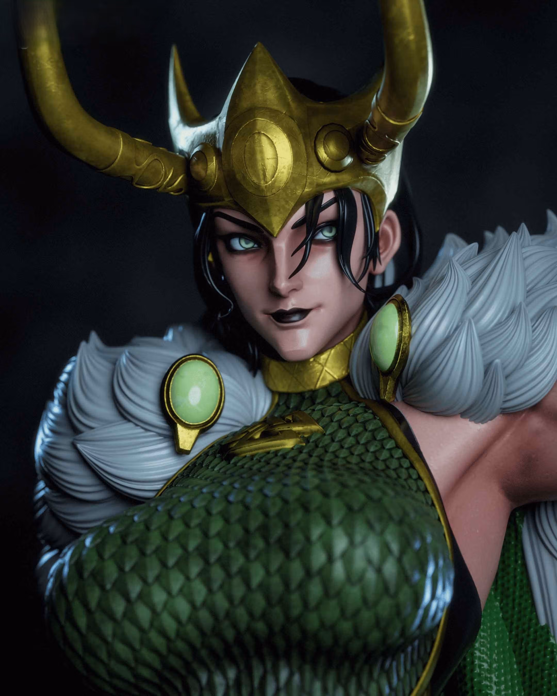 Statua Lady Loki | Marvel Fan art di Gatsu SFW,NSFW,Futa 3d printed statue,3d printed,nsfw statue,futa statue,Lady Loki Statue,Marvel Statue,futa figurines,futanari figurines,futanari statue
