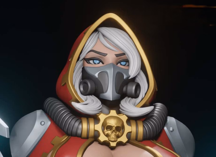 Female Tech Priest Statue | 40k Fan Art by Digital Dark SFW,NSFW,Futa futa statue,3d printed,nsfw statue,Female Tech Priest Statue,3d printed figure,3d printed,Warhammer 40k Statue,futa figurines,futanari figurines,futanari statue