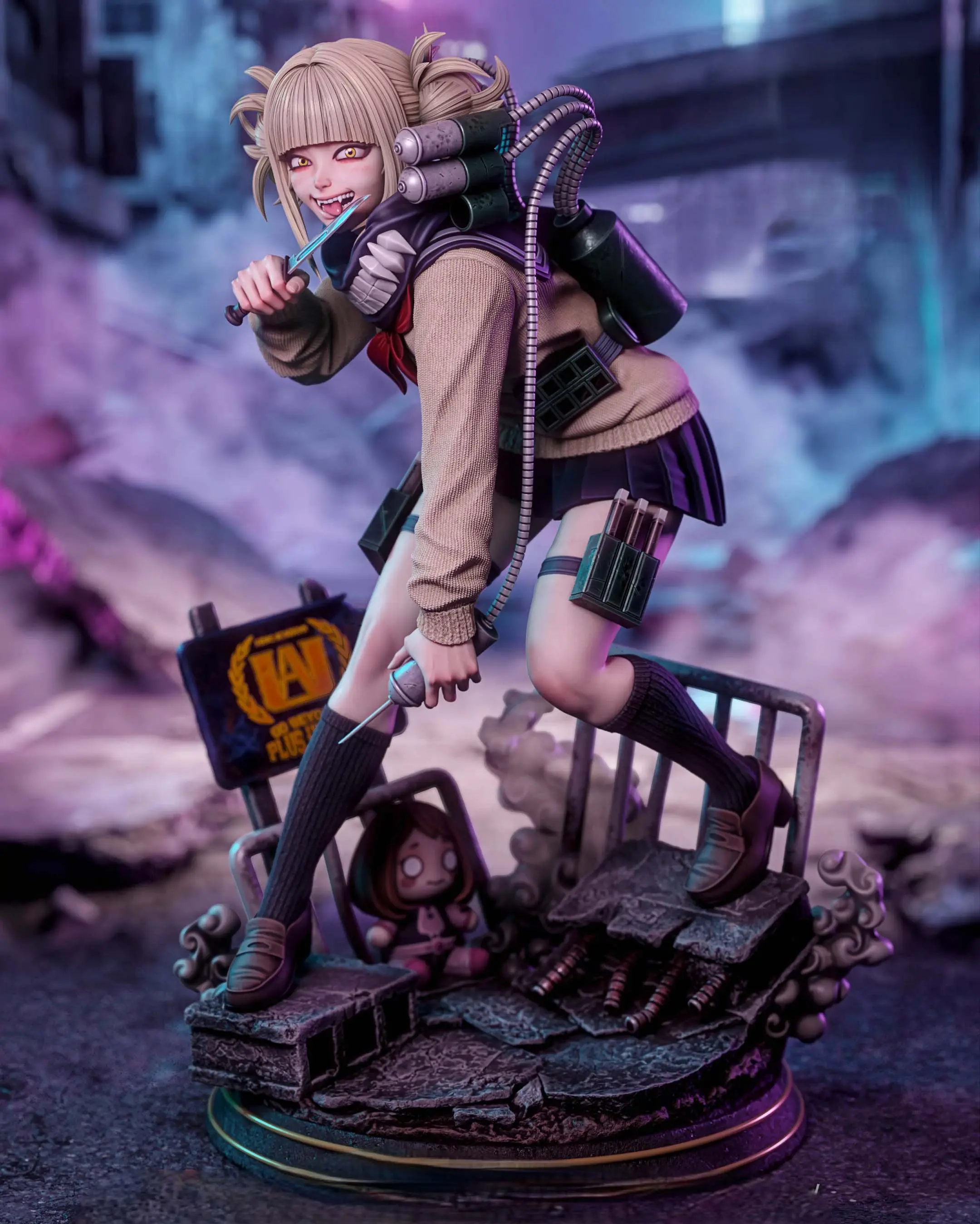 Himiko Toga Statue | My Hero Academia Fan Art by 3Dmoonn SFW 3d printed,3d printed statue,Himiko Toga Statue,My Hero Academia statue,3d printed figure