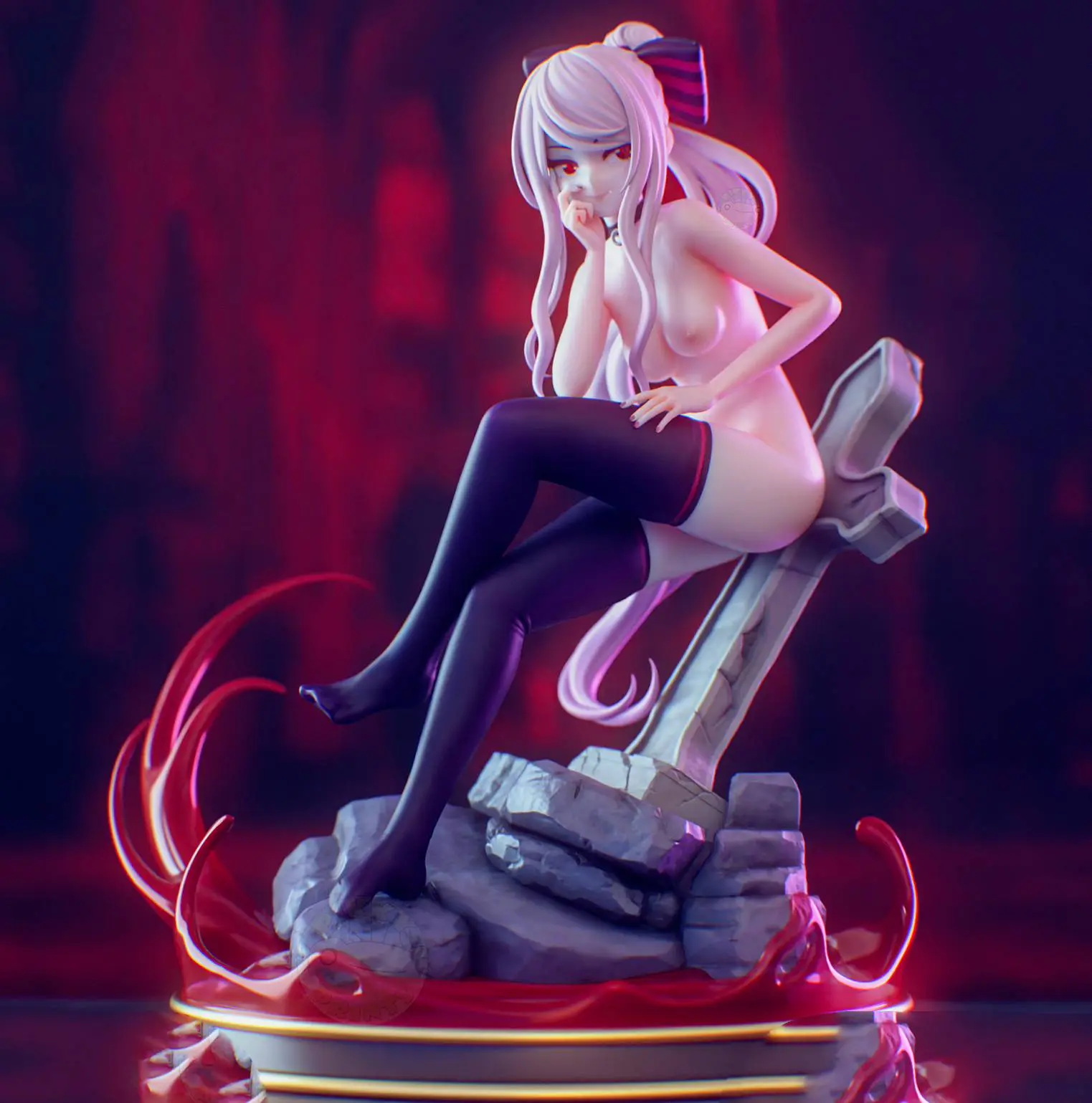 Shalltear Bloodfallen Statue | Overlord Fanart von PikkyPrints SFW,NSFW 3d printed statue,3d printed,3d printed figure,Shalltear Bloodfallen Statue,Overlord Statue,nsfw statue