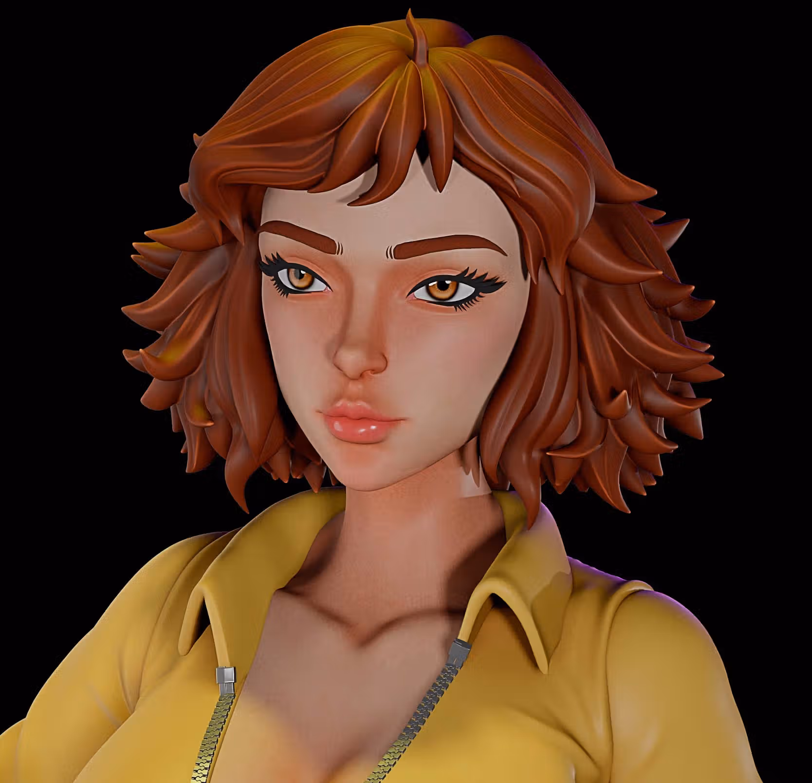 April O'Neil Statue | Teenage Mutant Ninja Turtles Fan Art by Momoji3d SFW,NSFW 3d printed statue,3d printed,nsfw statue,Teenage Mutant Ninja Turtles statue,April O'Neil statue