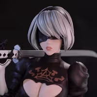 2B NieR Statue | NieR: Automata Fan Art by Momoji3d SFW 3d printed,3d printed statue,nsfw statue,2B NieR statue,NieR: Automata statue
