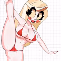 Pegatina Charlie Split | Hazbin Hotel Pegatina de vinilo SFW,NSFW,Futa Hazbin Hotel sticker,nsfw sticker,Charlie stickers,futa sticker,futanari sticker