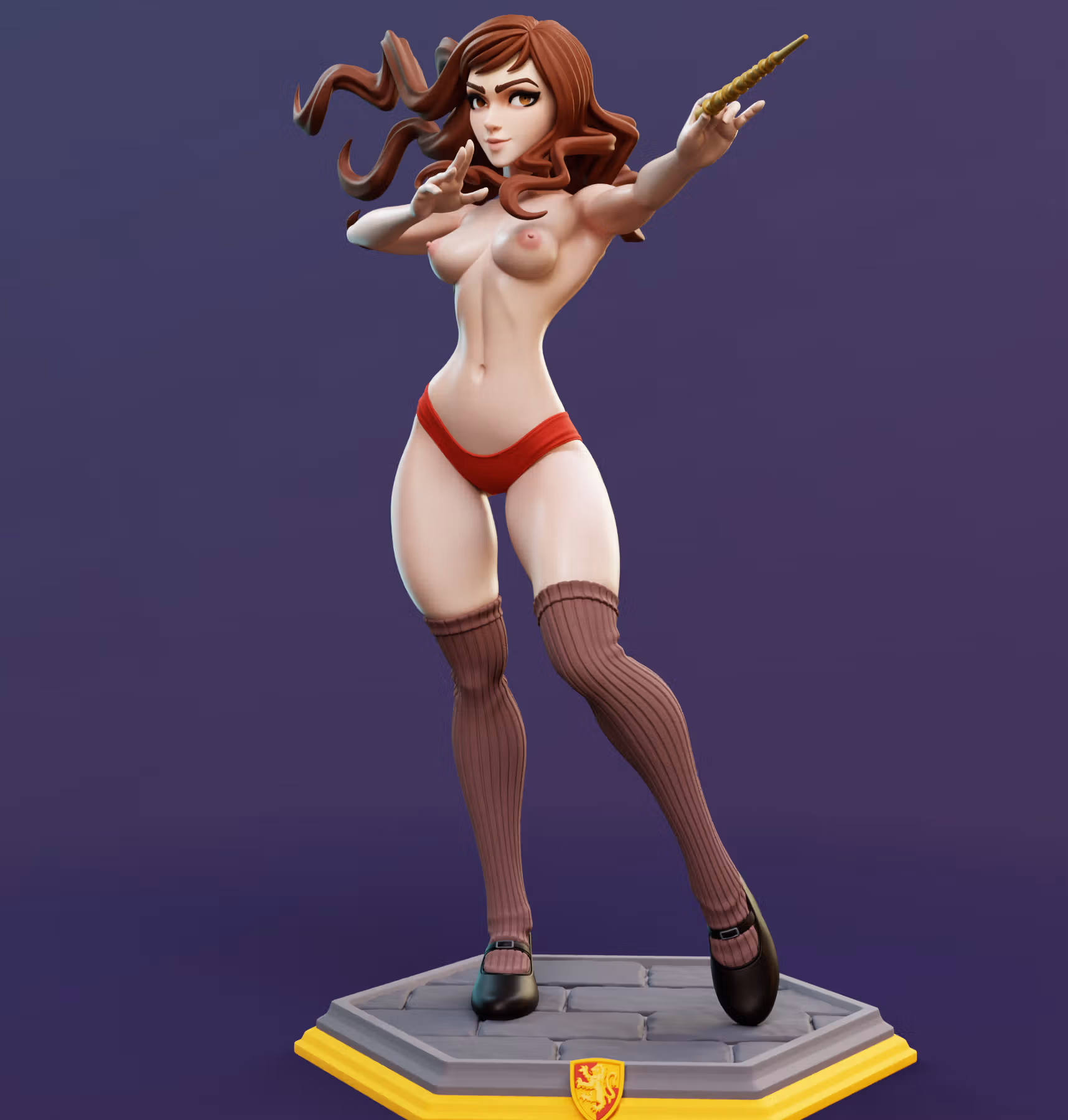 Hermione Granger Statue | Harry Potter Fanart von Dinamuuu3d SFW,NSFW 3d printed statue,3d printed,Hermione Granger Statue ,3d printed figure,nsfw statue,Harry Potter statue
